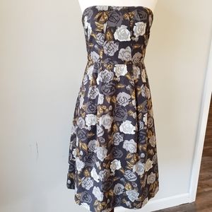 J. Crew Marielle Floral Strapless Dress in Solstice Size 2